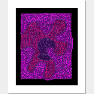 Purple Squiggles Posters and Art